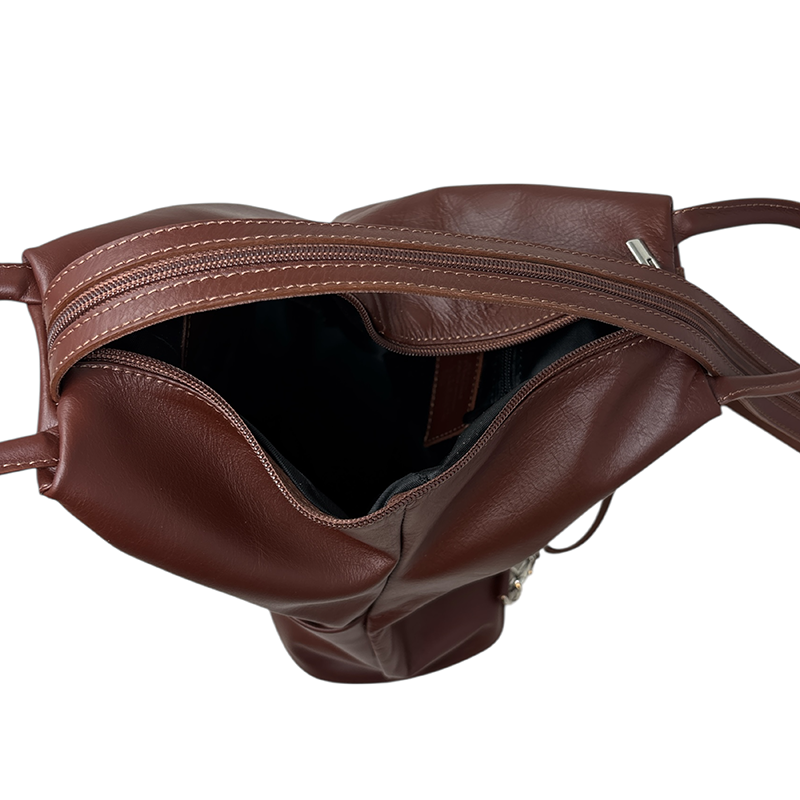 Borsa Zaino da Donna in Vera Pelle Made in Italy - 25x30x13 Cm. Zaino. 80072 - immagine 3