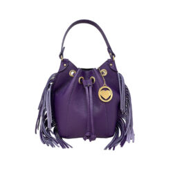 Borsa a Mano Secchiello da Donna in Pelle Dollaro con Frange ART. K104